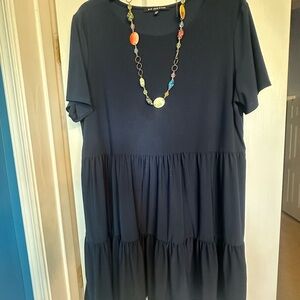Women's Navy Blue Short Sleeve dress
